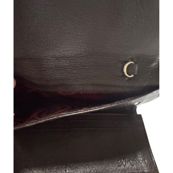 Brighton Women's Brown Leather Floral Embroidered‎ Wallet - Picture 6 of 8